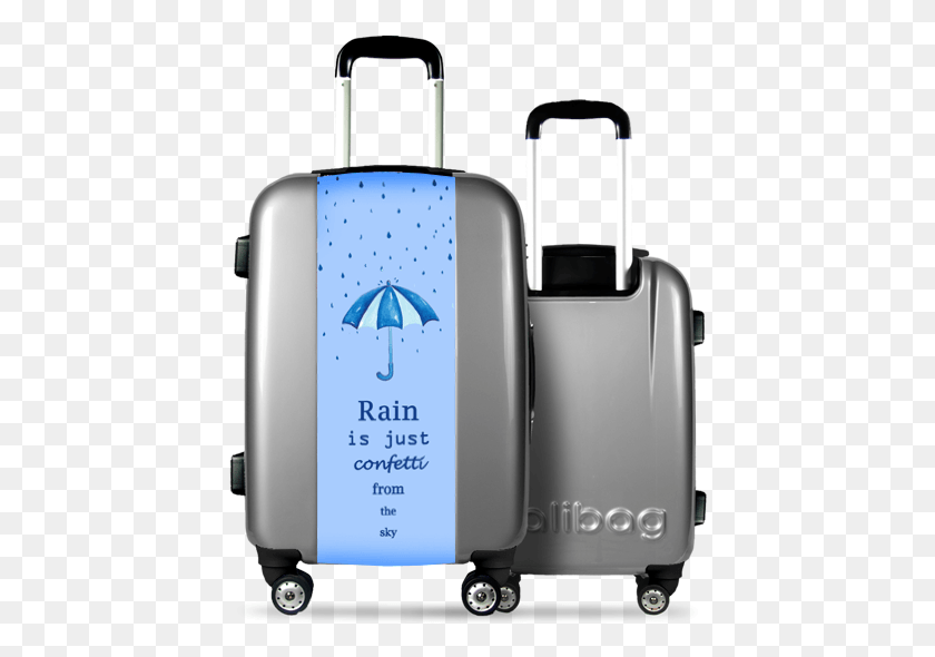 430x530 Grey Suitcase Rain And Confetti Valises Enfants, Luggage, Gas Pump, Pump HD PNG Download