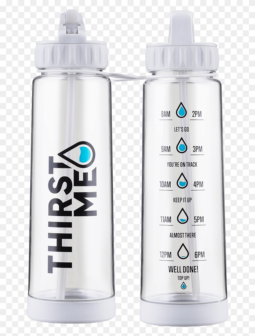 665x1049 Grey Thirstme Water Tracker Bottle Water Bottle, Shaker, Jar, Cylinder HD PNG Download