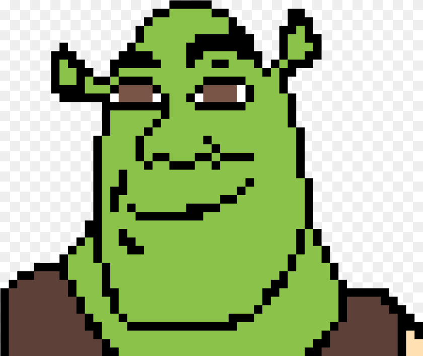 Grid Shrek Pixel Art, Green, Animal, Mammal Transparent PNG