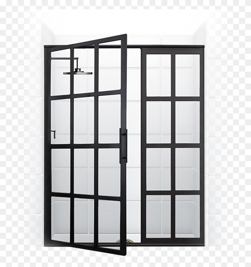 873x935 Gridscape Series Coastal Shower Doors French Door Shower Door, Sliding Door, Picture Window, French Door HD PNG Download