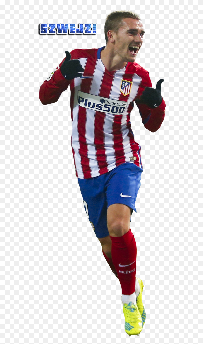 532x1364 Descargar Png Griezmann, Atlético De Madrid, Jugador, Pantalones Cortos, Ropa Hd Png