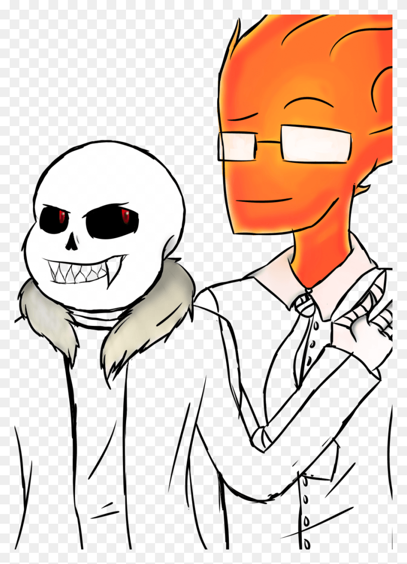 905x1280 Grillby And Underfell Sans Almost Done Cartoon, Person, Human, Sunglasses HD PNG Download