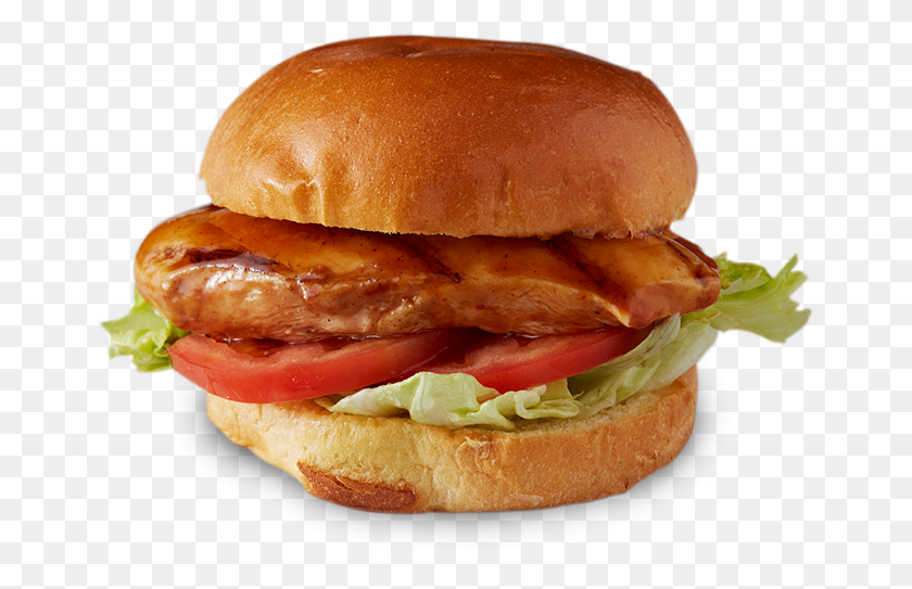 661x483 Grilled Chicken Breast Served With Lettuce Tomato Wings Over Broiled Chicken Sandwich, Burger, Food, Bun HD PNG Download