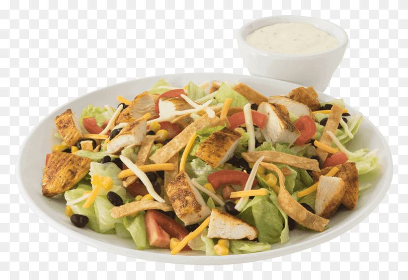 784x521 Grilled Chicken Salad Pollo Regio Salad, Plant, Food, Produce HD PNG Download