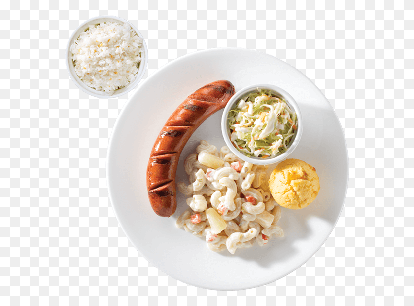578x560 Grilled Sausage With 2 Side Dishes Side Dishes With Bbq Sausage, Food, Hot Dog, Egg HD PNG Download