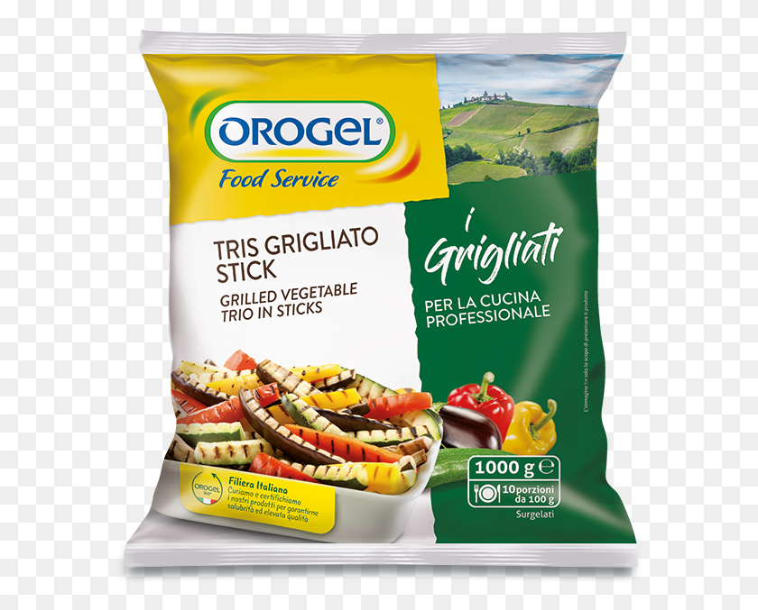 589x617 Trío De Verduras A La Parrilla En Palitos De Orogel, Comida, Hot Dog, Flyer Hd Png