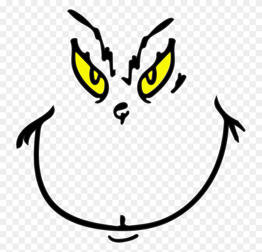 735x747 Grinch Face Svg File Grinch Characters Grinch Decorations Grinch Face Clipart, Bow, Dynamite, Bomb HD PNG Download