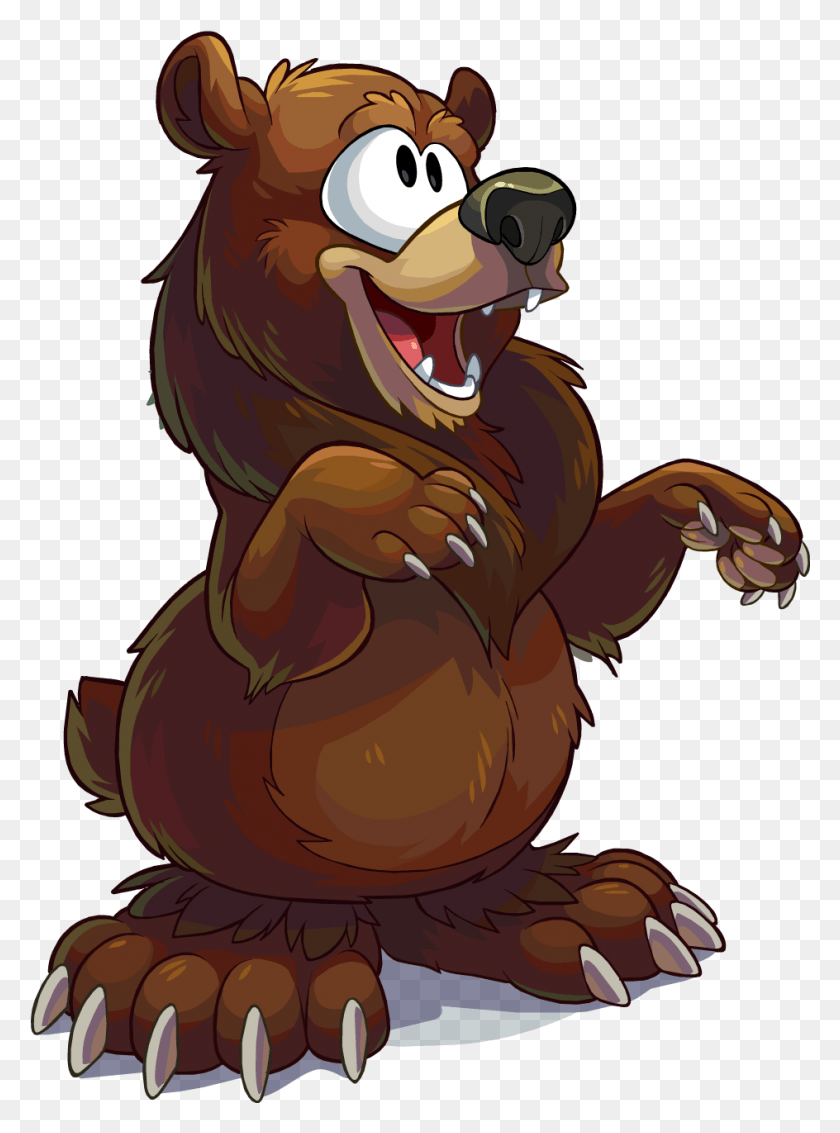 944x1299 Grizzly Bear Cartoon, Wildlife, Animal, Mammal HD PNG Download