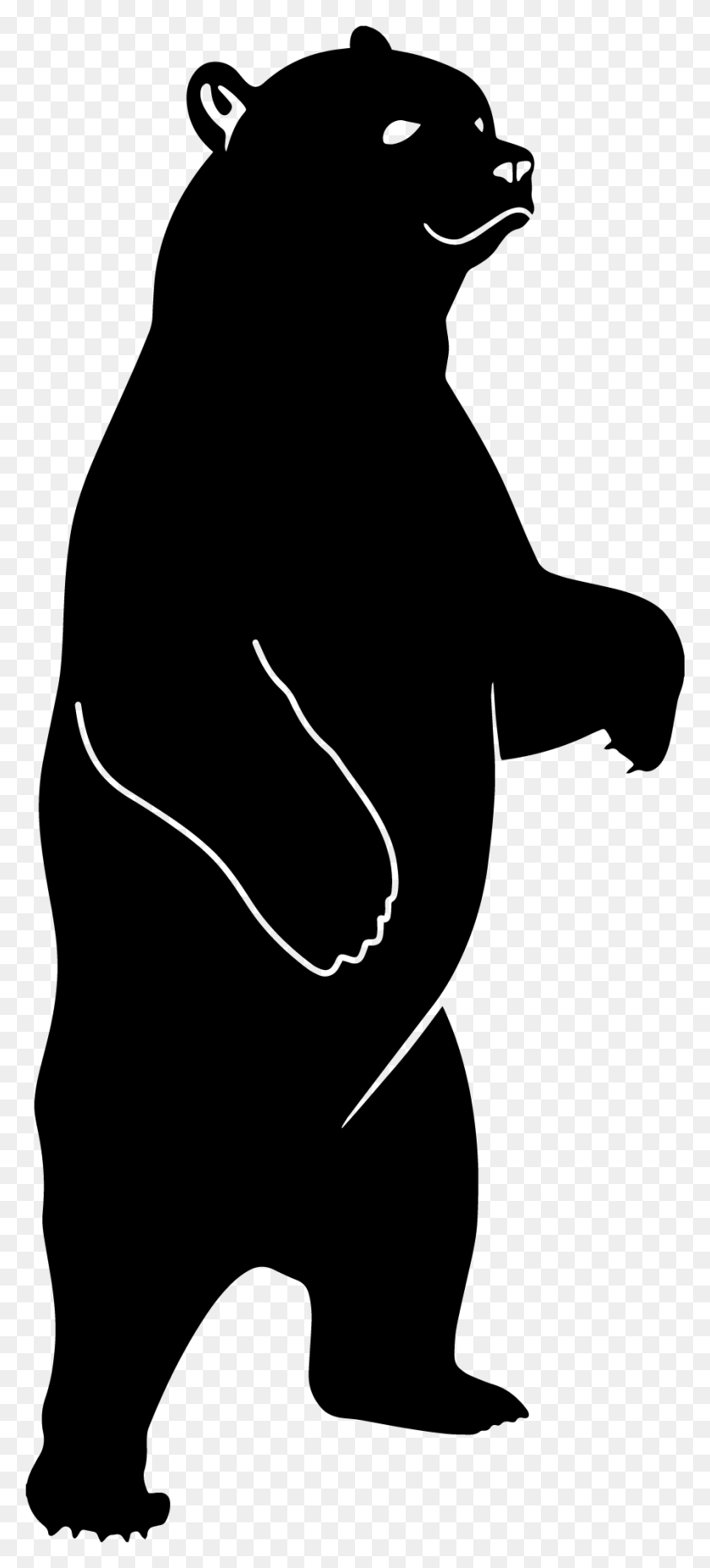 897x2064 Grizzly Bear Free Dxf File Bear Dxf Files, Clothing, Apparel HD PNG Download