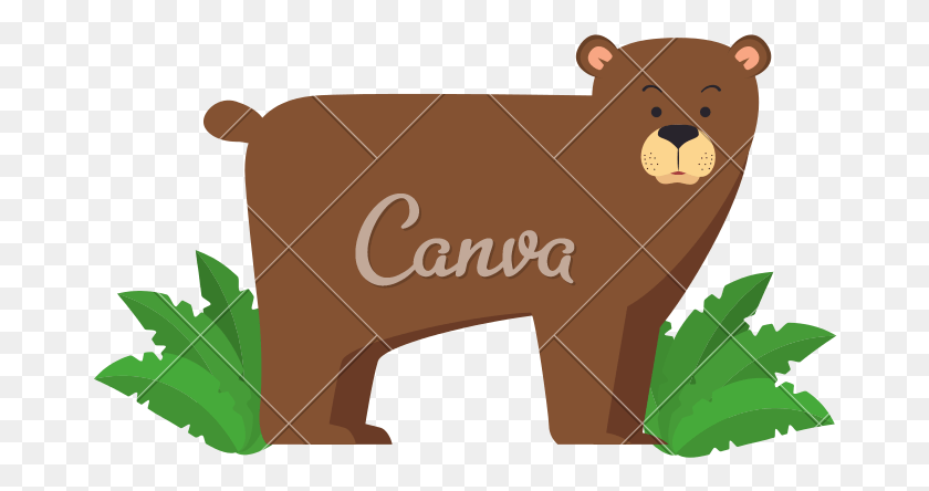 674x384 Grizzly Drawing Wild Bear Canva, Text HD PNG Download