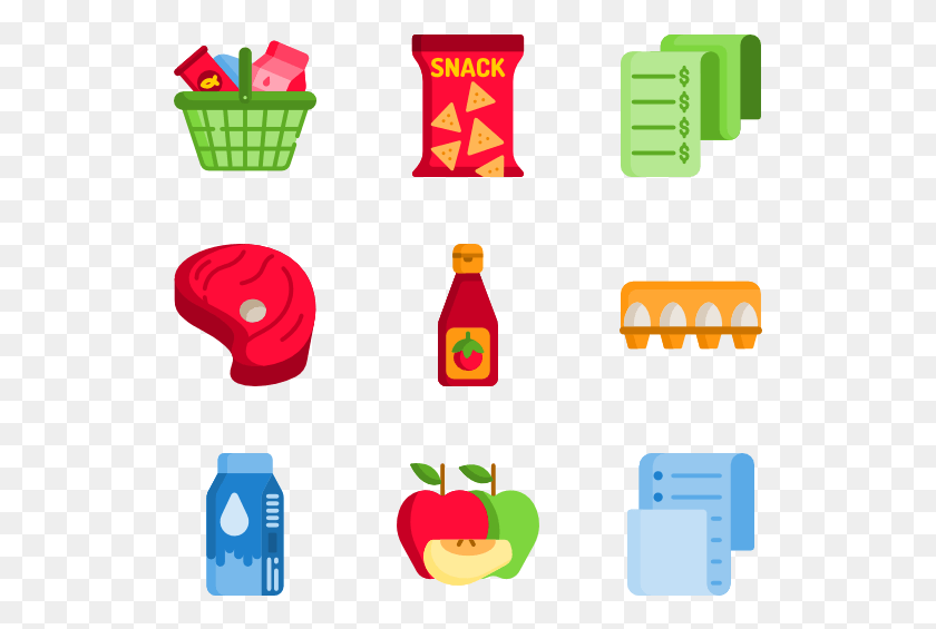 529x505 Grocery Flat Icon Grocery, Toy, Food, Ketchup HD PNG Download