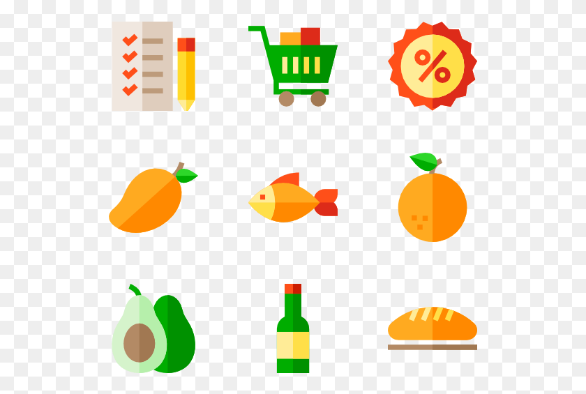 529x505 Grocery Groceries Icon Pack, Text, Lighting, Animal HD PNG Download