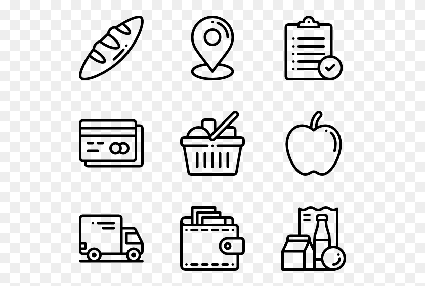 529x505 Grocery Tattoo Icons, Gray, World Of Warcraft HD PNG Download