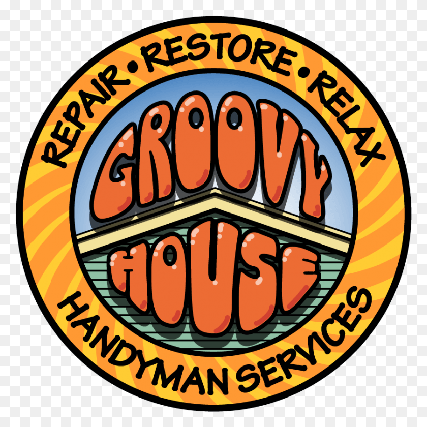 837x837 Groovy House Logo Christian Science, Label, Text, Symbol HD PNG Download