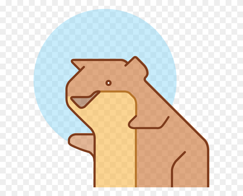 609x618 Groundhog Clipart Underground Animal Cartoon, Wood, Text, Mammal HD PNG Download