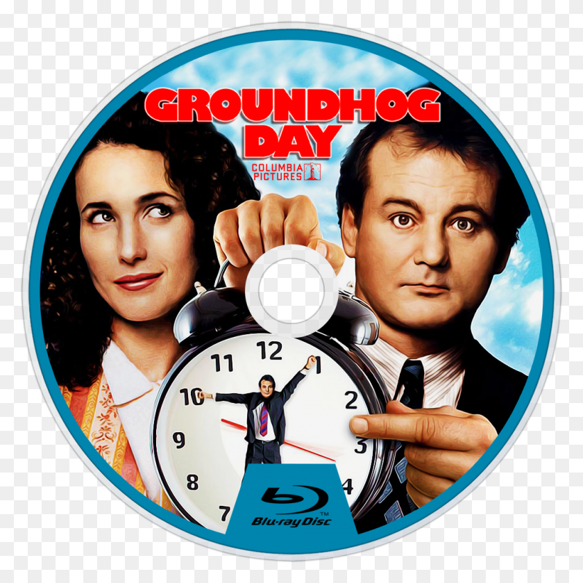 1000x1000 Groundhog Day Bluray Disc Image, Disk, Person, Human HD PNG Download