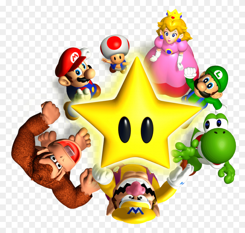 1512x1431 Групповая Работа Mario Party 64 Artwork, Super Mario, Торт Ко Дню Рождения, Торт Png Скачать