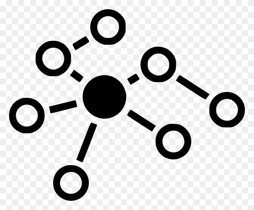 980x798 Group Graph Link Connect Free Icon Node, Machine, Gear, Stencil HD PNG Download