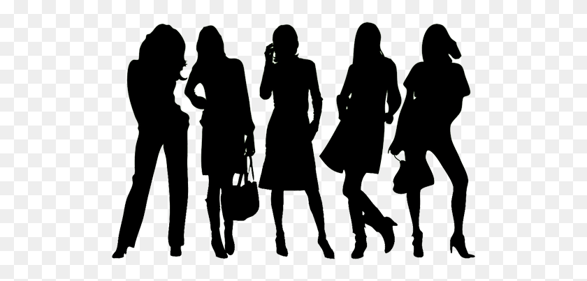 521x343 Group Of Women Silhouette, Person, Human HD PNG Download