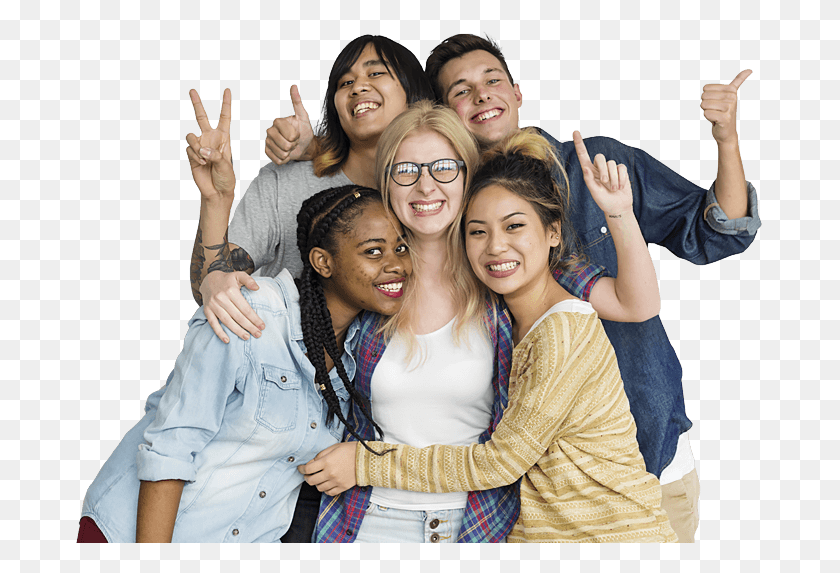 688x513 Group Of Young People Happy Young People, Person, Human, Family HD PNG Download