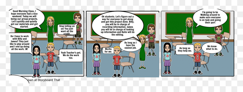 1155x386 Group Project Problems Cartoon, Comics, Book, Person Descargar Hd Png