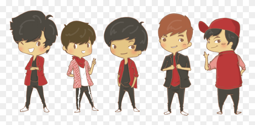 973x440 Group Transparent Images Boys Group Cartoon, Person, Human, Female HD PNG Download