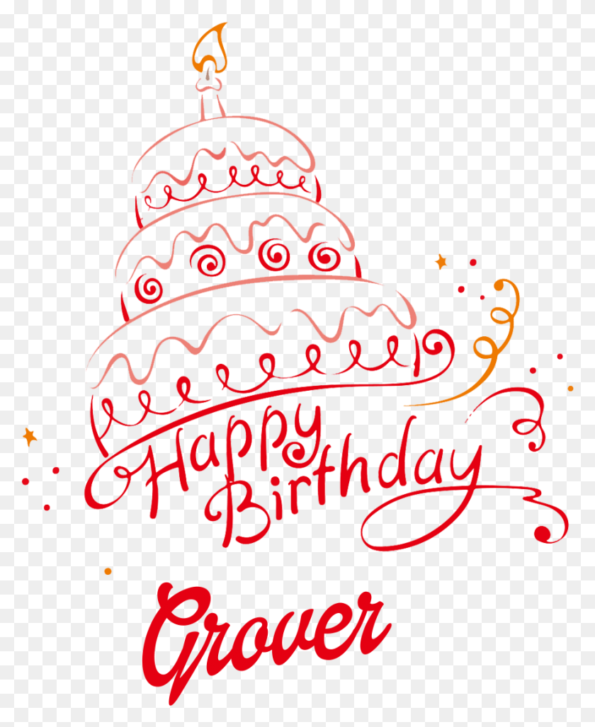 881x1093 Grover Happy Birthday Cake Bajwa, Text, Plant HD PNG Download