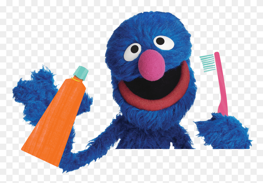 1551x1046 Grover Holding Toothbrush And Toothpaste Grover Sesame Street, Toy, Animal, Bird HD PNG Download