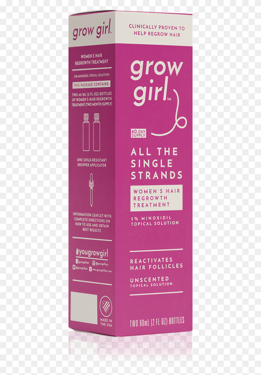 401x1146 Grow Girl All The Single Stranding Косметика Для Лечения Отрастания Волос, Реклама, Плакат, Флаер Hd Png Скачать