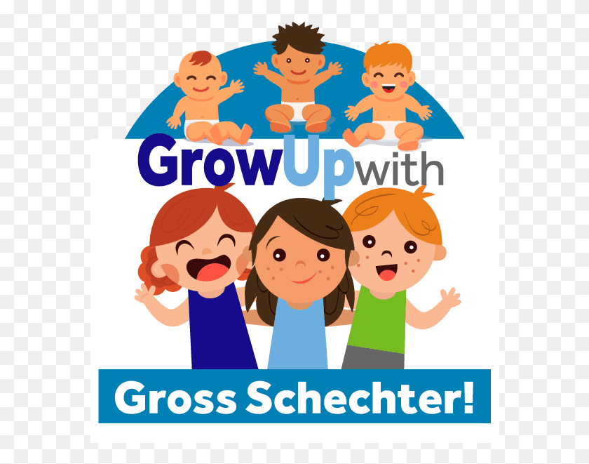586x601 Grow Up With Gross Schechter Cartoon, Person, Human, Word HD PNG Download