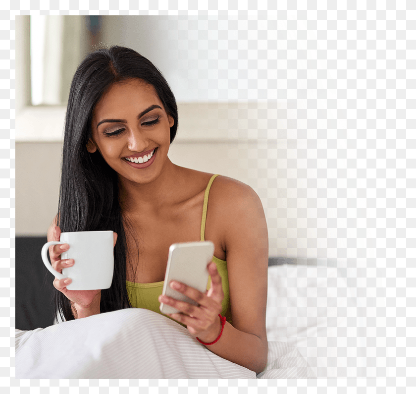 1061x1000 Grow With Loyalshops Girl, Person, Electronics, Coffee Cup HD PNG Download