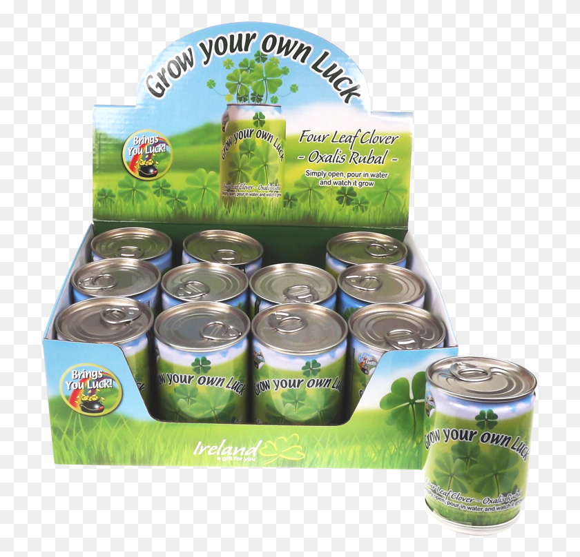 719x748 Grow Your Own Lucky Clover Caffeinated Drink, Tin, Canned Goods, Can HD PNG Download