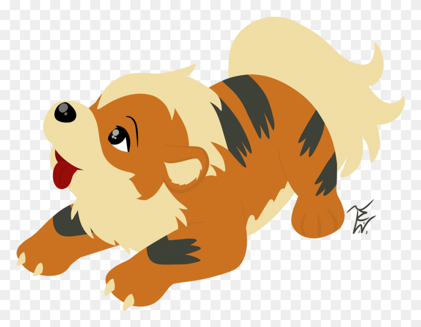 923x703 Growlithe Drawing Card Pokemon Transparent Clipart Growlithe Pup, Mammal, Animal, Rodent HD PNG Download