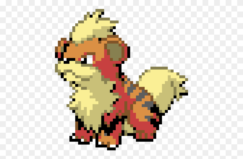461x491 Growlithe Growlithe Pixel, Rug, Outdoors, Nature HD PNG Download