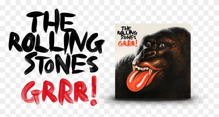 942x473 Grrr The Rolling Stones Orangutan, Text, Alphabet, Animal HD PNG Download