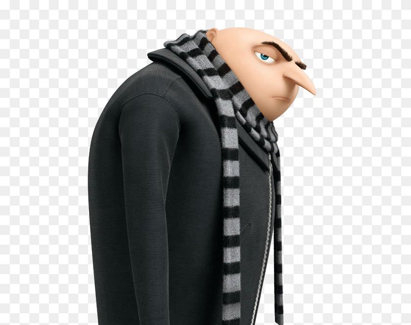494x664 Gru Side View, Clothing, Coat, Knitwear, Sweater Transparent PNG