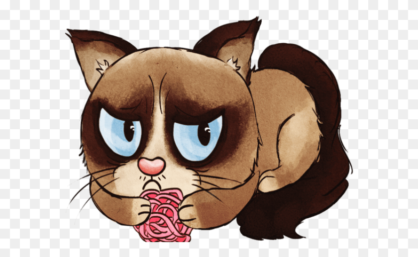 582x457 Grumpy Cat Clipart Grumpy Cat De Dibujos Animados, Mamífero, Animal Hd Png