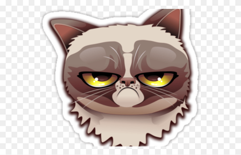 565x481 Grumpy Cat Clipart Silhouette Battleblock Theater Custom Heads Cat, Cupcake, Cream, Cake HD PNG Download