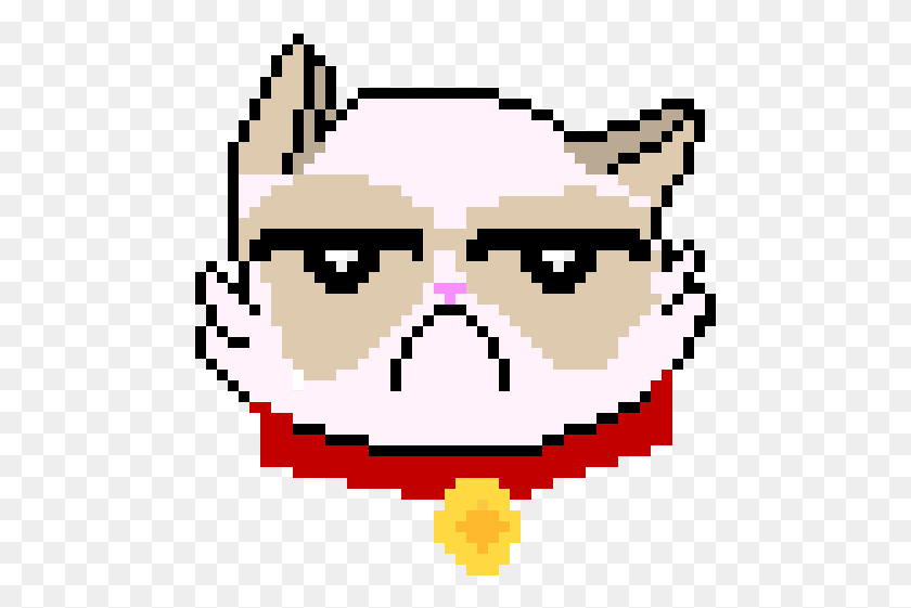 481x501 Descargar Pnggrumpy Cat Pixel Art Grumpy Cat, Alfombra, Etiqueta, Texto Hd Png