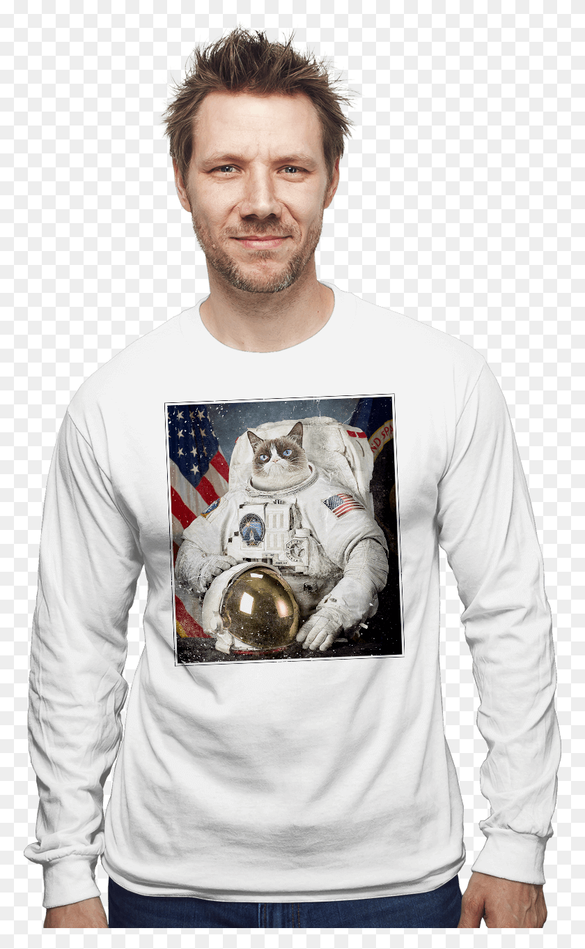 773x1301 Grumpy Cat Space Explorer Model Christmas, Sleeve, Clothing, Apparel Descargar Hd Png
