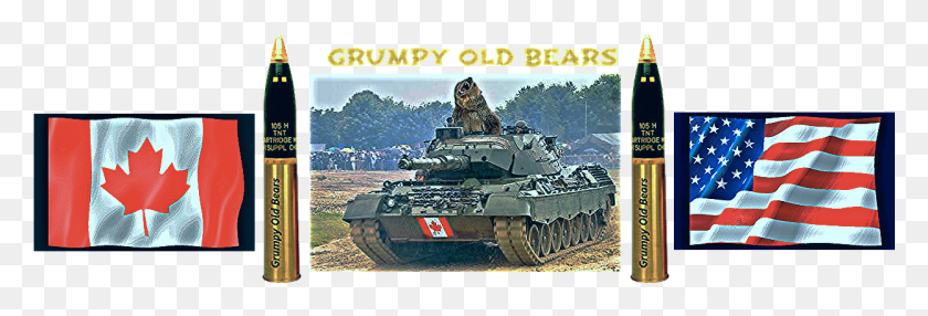 1248x363 Grumpy Old Bears Leopard, Tank, Army, Vehicle HD PNG Download