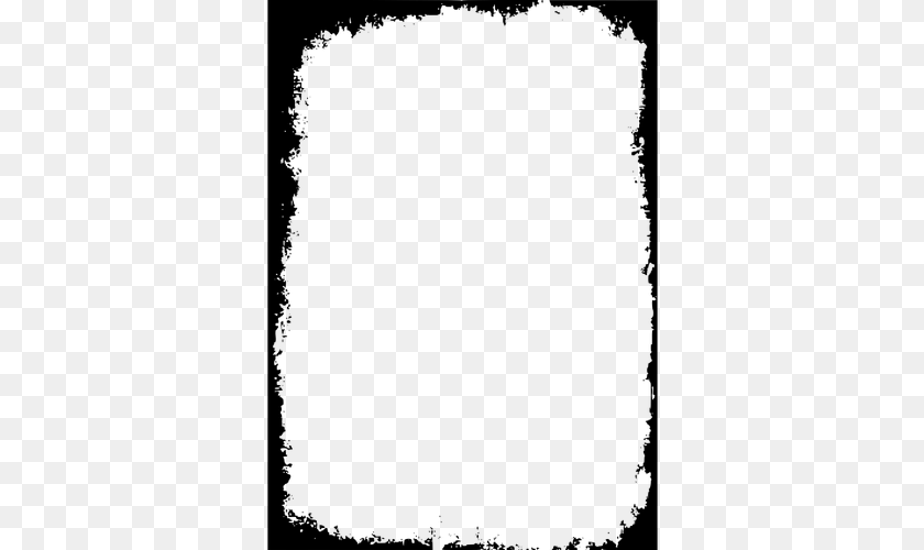 Grunge Frame, Gray Clipart PNG