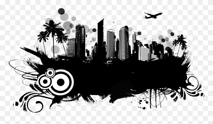 1202x666 Grunge Urban Graphic Urban Graphic Design, City, Building, Town HD PNG Download