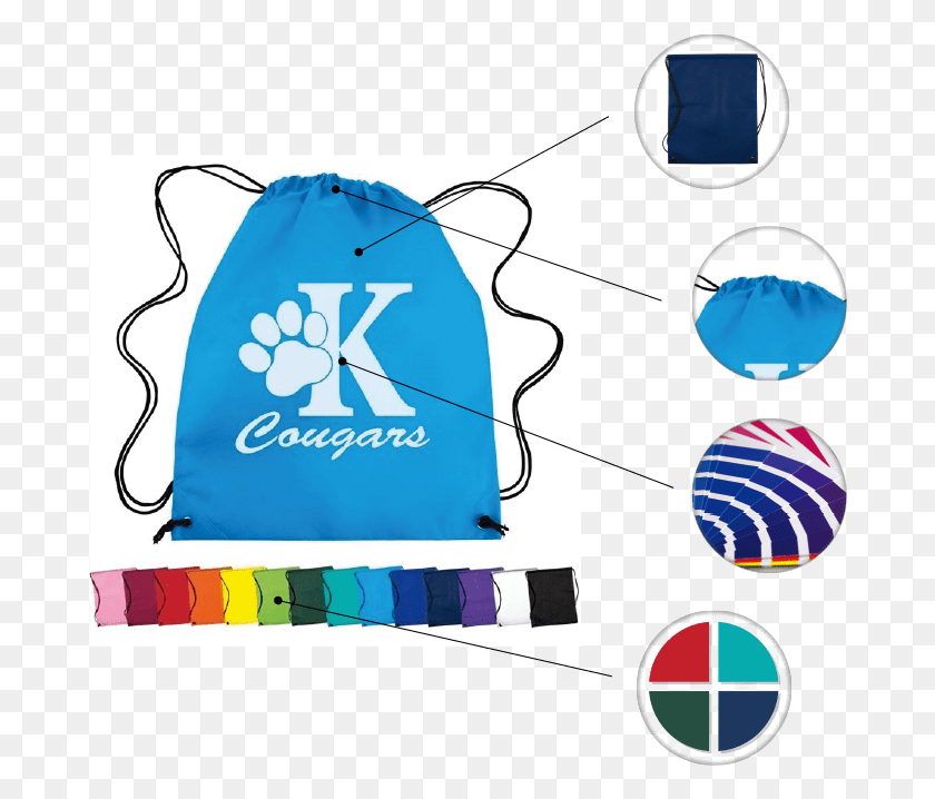 682x658 Gsm Polypropylene Drawstring Closure Full Color Backpack, Clothing, Apparel, Hat Descargar Hd Png