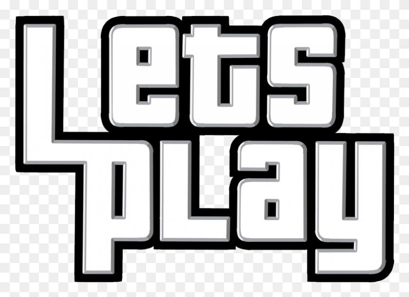 798x563 Gta Iv Lets Play Logo By Sound Let39s Play Clipart, Text, Stencil, Minecraft HD PNG Download