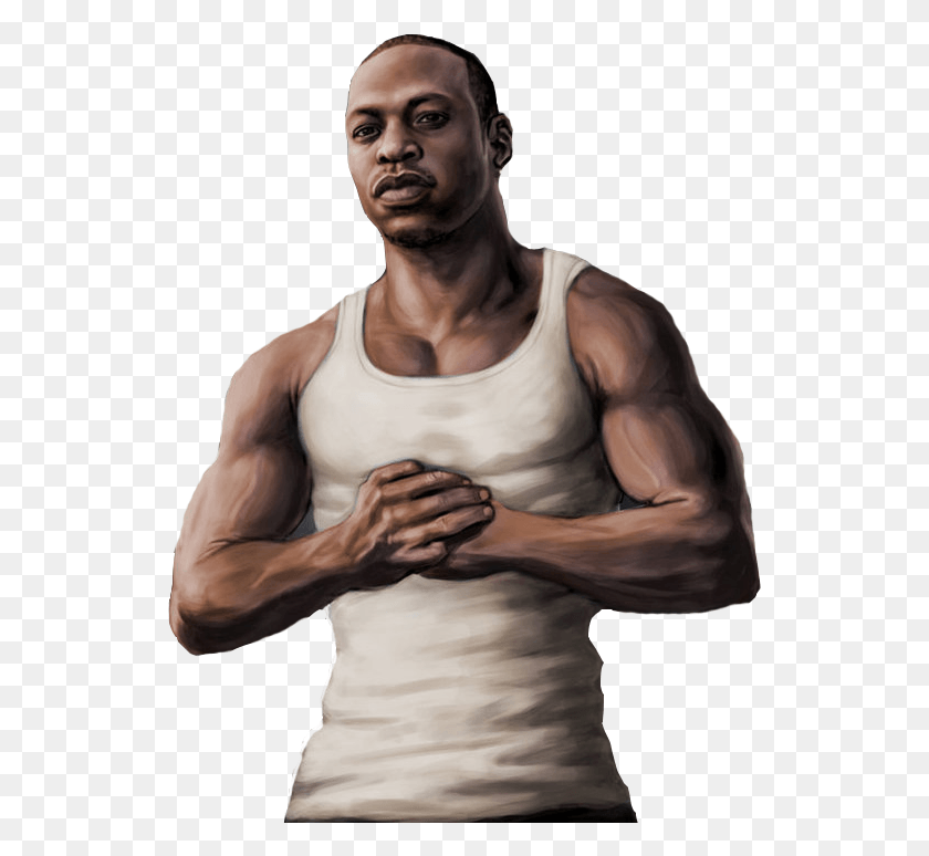 537x714 Gta V Cj Greetings From San Andreas By Speetix, Person, Human, Man HD PNG Download