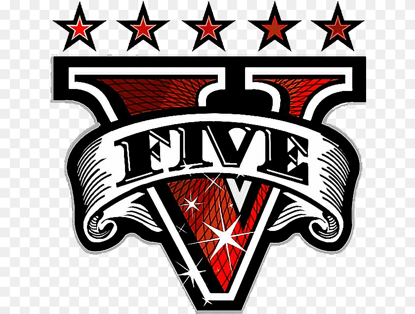 Gta V Logo Hd Image Gta V Red, Emblem, Symbol, Car, Transportation Clipart PNG