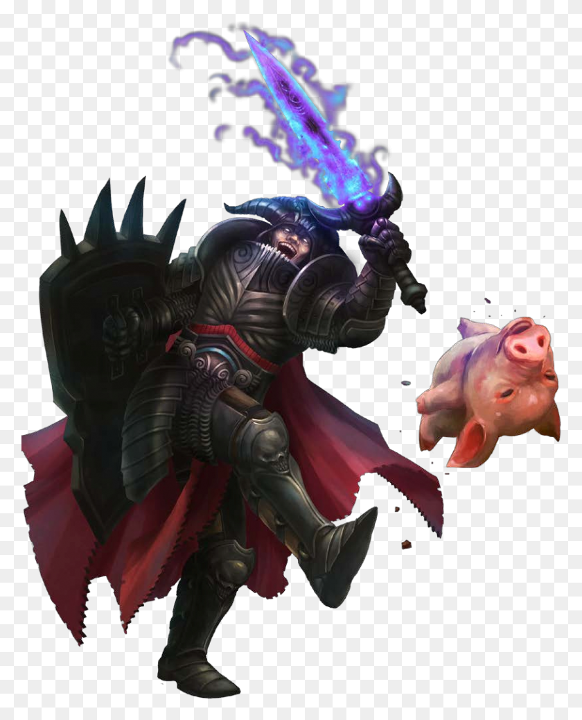 815x1022 Gtgt Antipaladin Kicking A Pig, Toy, Knight HD PNG Download