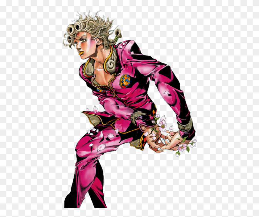 442x644 Gtgt Jojo Giorno Pose, Graphics, Person HD PNG Download