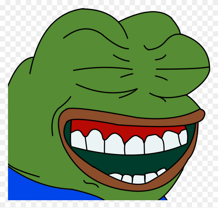 973x926 Gtgt Pepe Laughing, Teeth, Mouth, Lip HD PNG Download